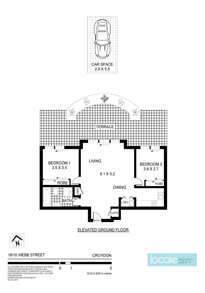 Floorplan of Homely unit listing, 19/10 Webb Street (Enter via Boundary St), Croydon NSW 2132