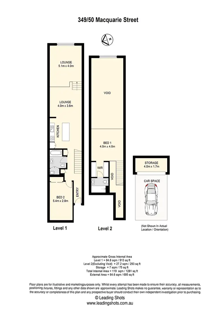 Floorplan of Homely apartment listing, 349/50 Macquarie Street, Teneriffe QLD 4005