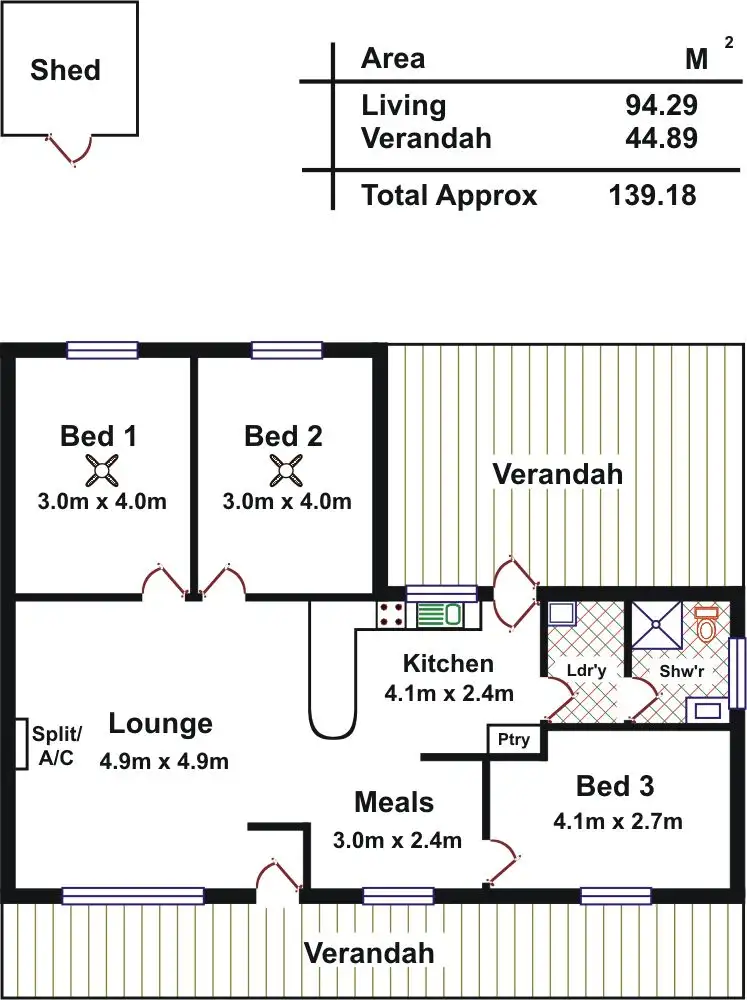 Floorplan of Homely house listing, 8 Sunnydale Avenue, Gawler East SA 5118