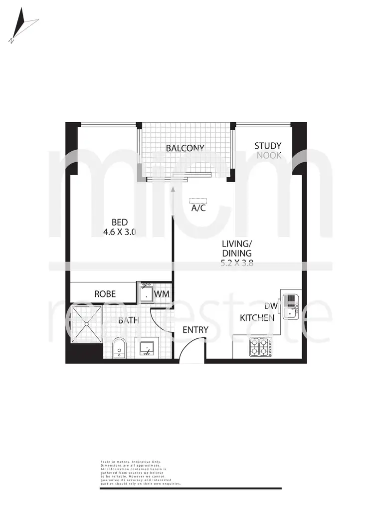Floorplan of Homely apartment listing, 606/33 Batman Street, West Melbourne VIC 3003