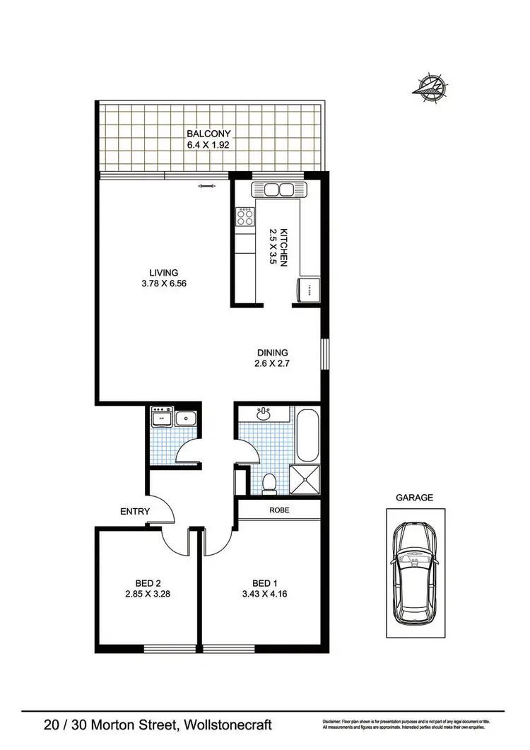 Floorplan of Homely apartment listing, 20/30 Morton Street, Wollstonecraft NSW 2065