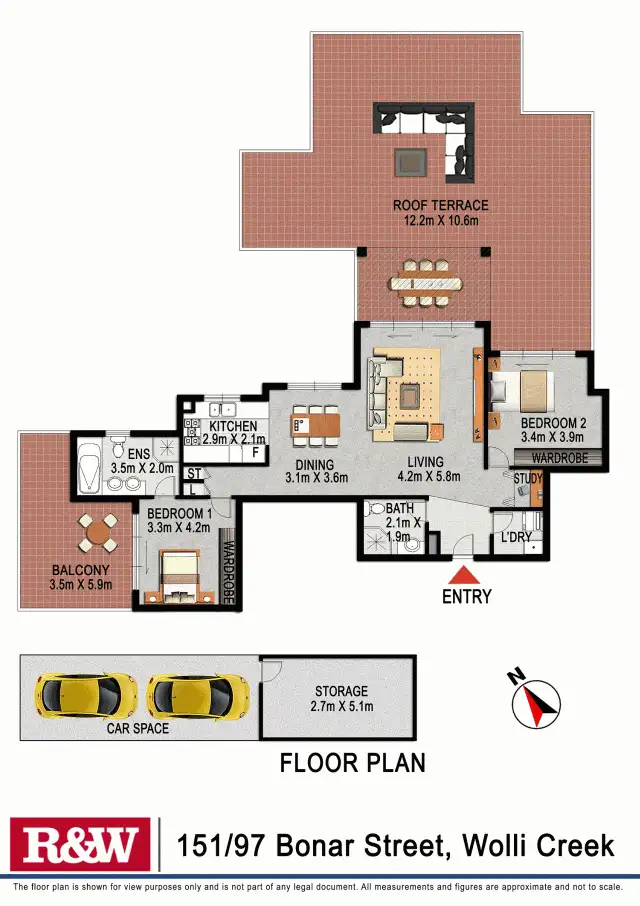 Floorplan of Homely apartment listing, 151/97 Bonar Street, Wolli Creek NSW 2205
