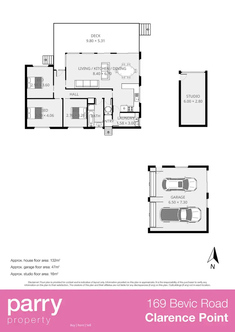Floorplan of Homely house listing, 169 Bevic Road, Clarence Point TAS 7270