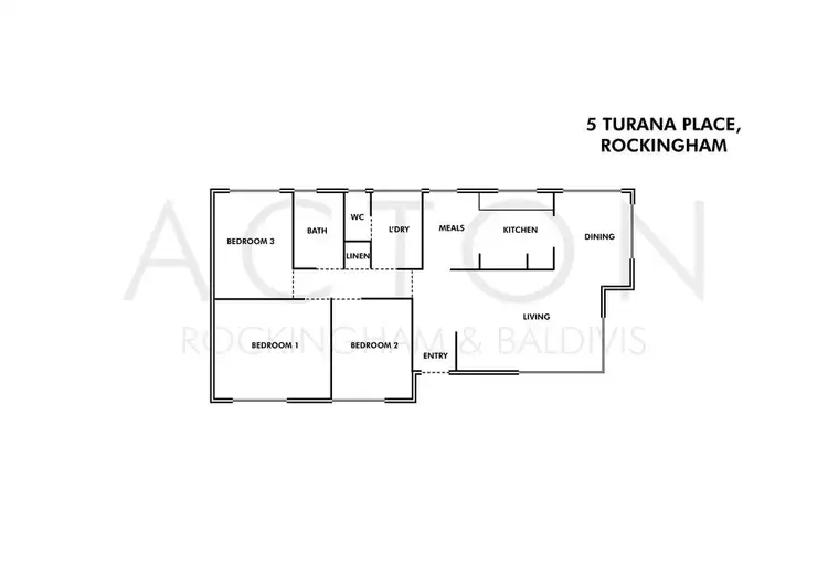 Floorplan of Homely house listing, 5 Turana Place, Rockingham WA 6168