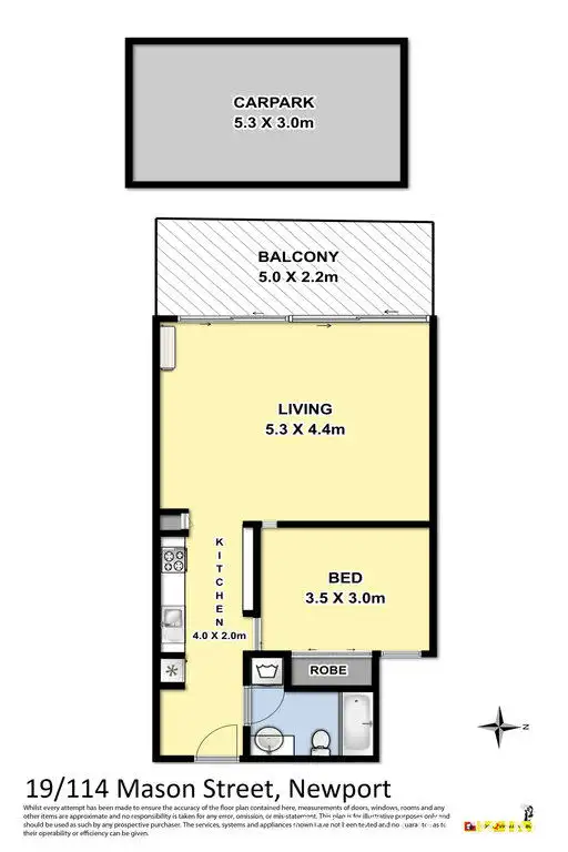 Floorplan of Homely unit listing, 19/114 Mason Street, Newport VIC 3015
