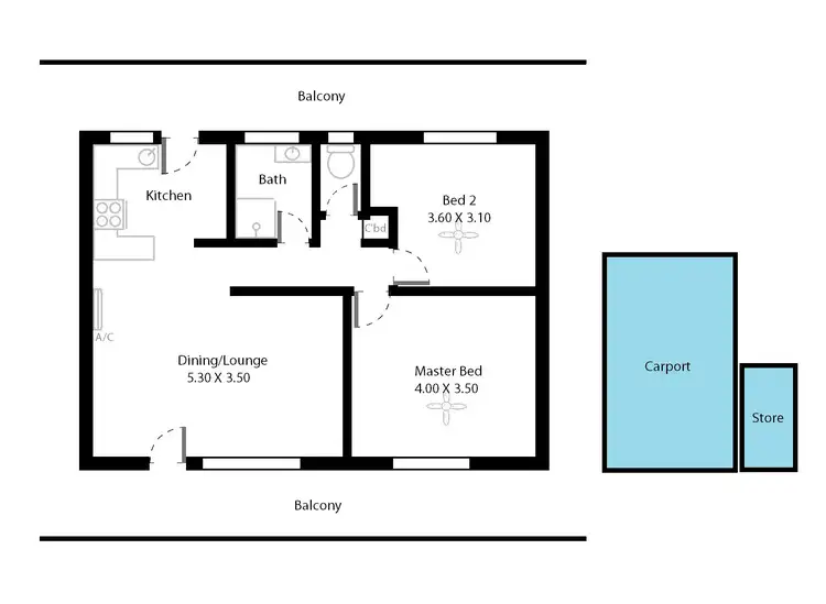 Floorplan of Homely unit listing, 6/62 Maxwell Terrace, Glengowrie SA 5044
