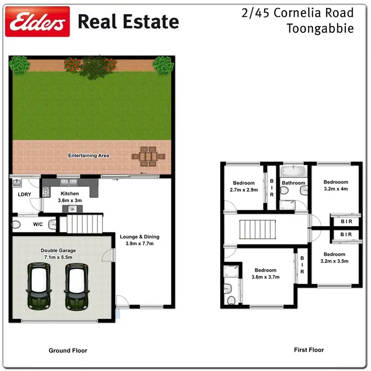 Floorplan of Homely townhouse listing, 2/45-47 Cornelia Road, Toongabbie NSW 2146