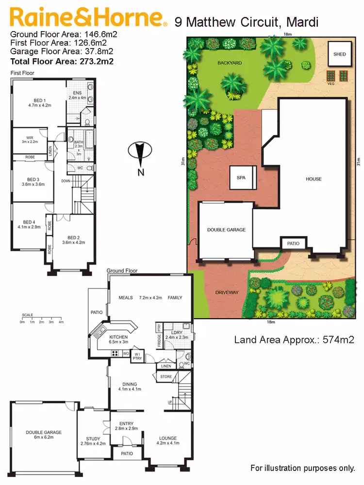 Floorplan of Homely house listing, 9 Matthew Circuit, Mardi NSW 2259