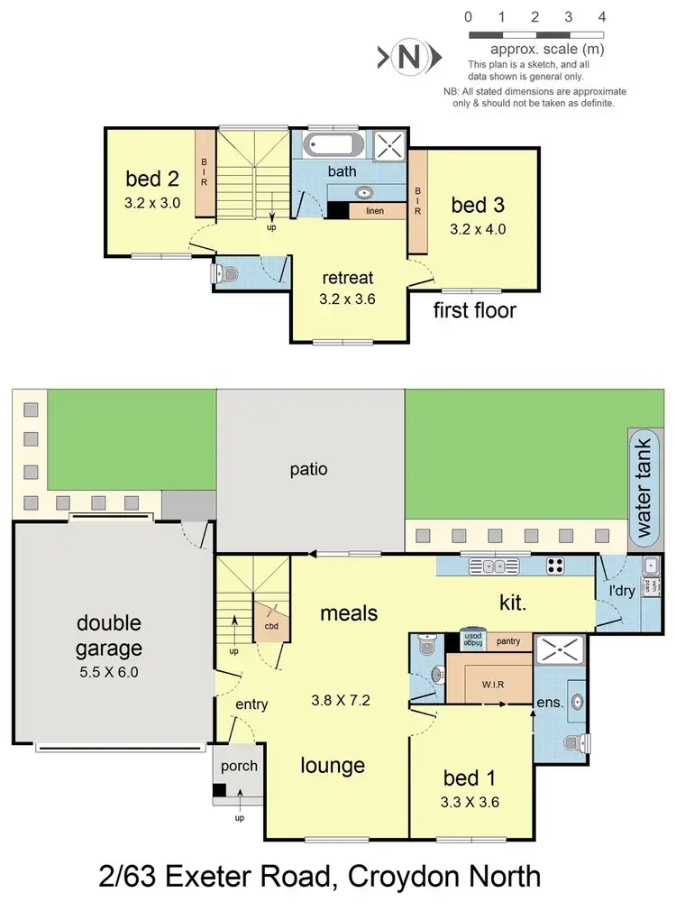 Floorplan of Homely townhouse listing, 2/63 Exeter Road, Croydon North VIC 3136