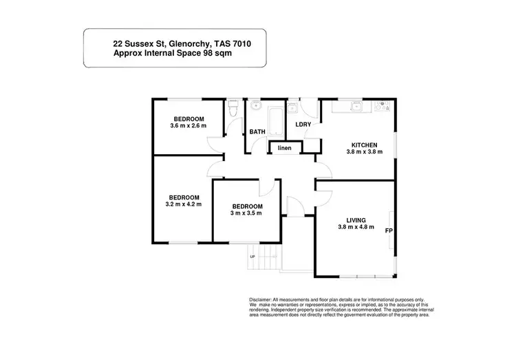 Floorplan of Homely house listing, 22 Sussex Street, Glenorchy TAS 7010