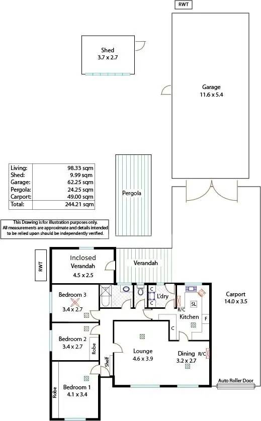 Floorplan of Homely house listing, 10 Derna Street, Brahma Lodge SA 5109