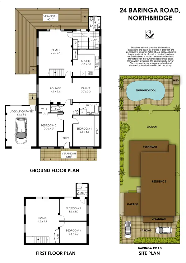 Floorplan of Homely house listing, 24 Baringa Road, Northbridge NSW 2063