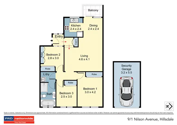 Floorplan of Homely unit listing, 9/1 Nilson Avenue, Hillsdale NSW 2036