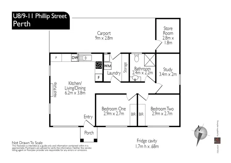 Floorplan of Homely townhouse listing, 8/9 Phillip Street, Perth TAS 7300