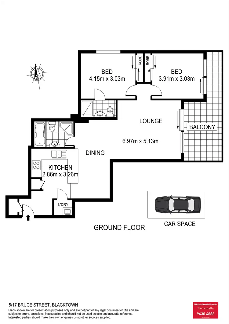 Floorplan of Homely unit listing, 5/17 Bruce Street, Blacktown NSW 2148
