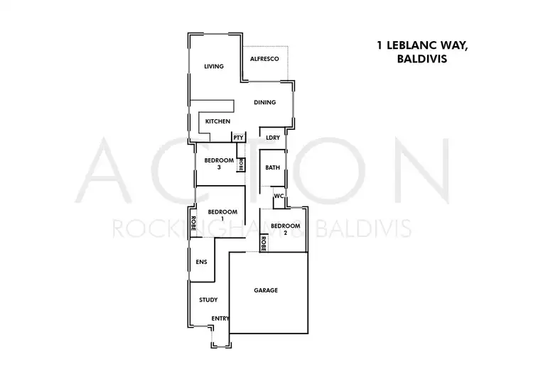 Floorplan of Homely house listing, 1 Leblanc Way, Baldivis WA 6171