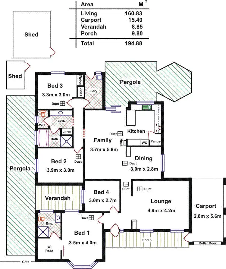Floorplan of Homely house listing, 16 Pineridge Drive, Blakeview SA 5114