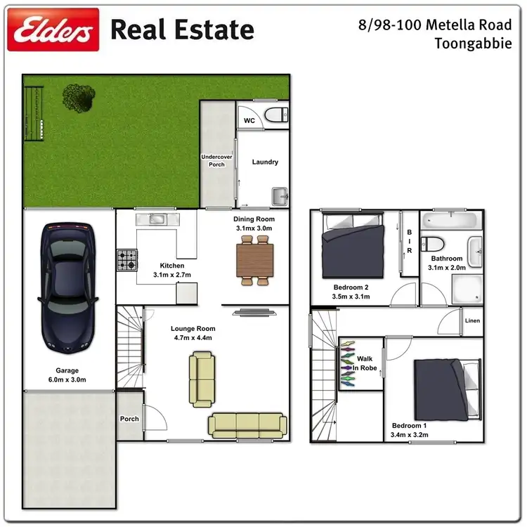 Floorplan of Homely townhouse listing, 8/98-100 Metella Road, Toongabbie NSW 2146
