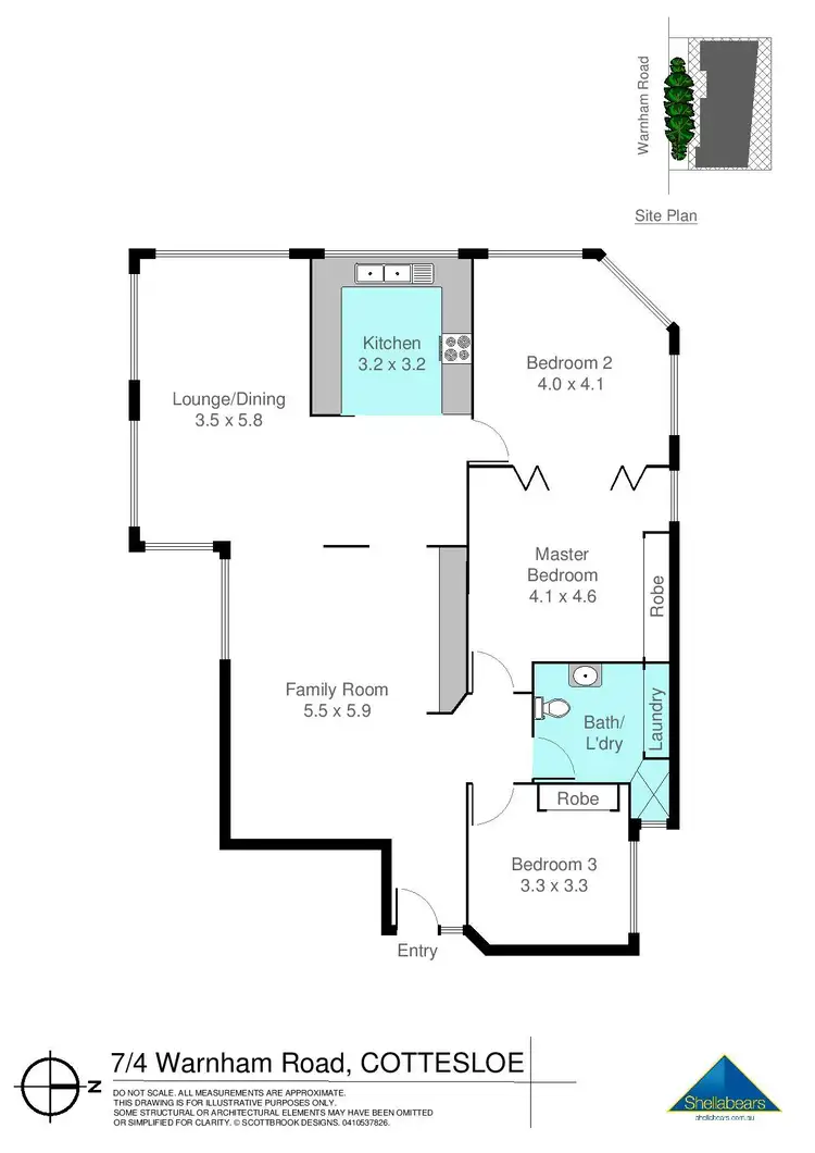 Floorplan of Homely apartment listing, 7/4 Warnham Road, Cottesloe WA 6011