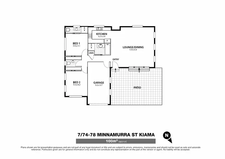 Floorplan of Homely villa listing, 7/74-78 Minnamurra Street, Kiama NSW 2533