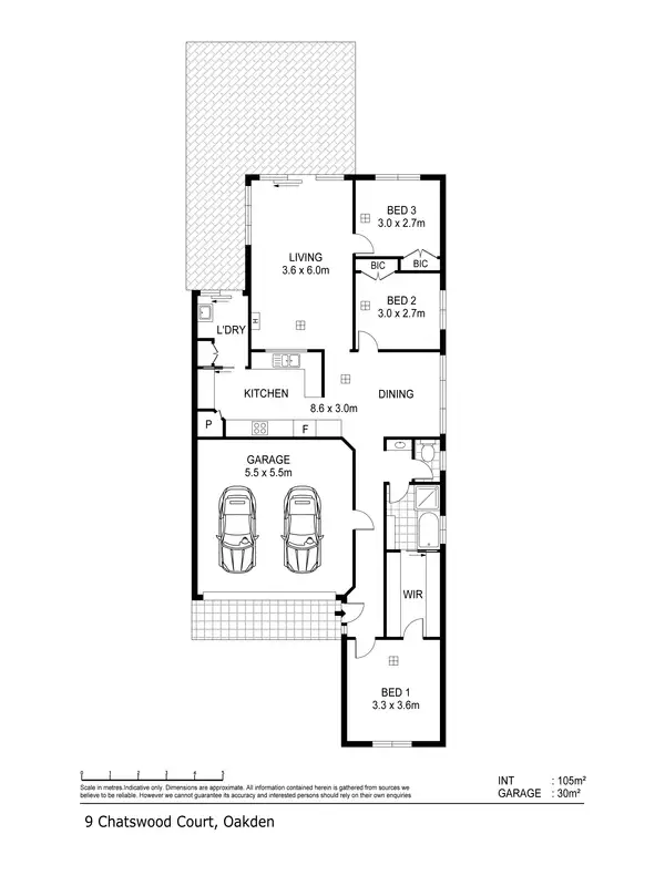 Floorplan of Homely house listing, 9 Chatswood Court, Oakden SA 5086
