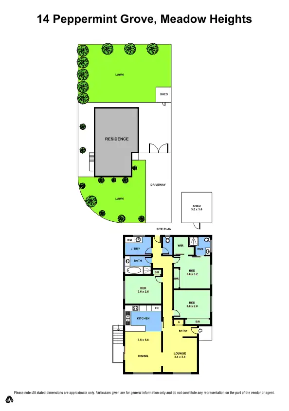 Floorplan of Homely house listing, 14 Peppermint Grove, Meadow Heights VIC 3048