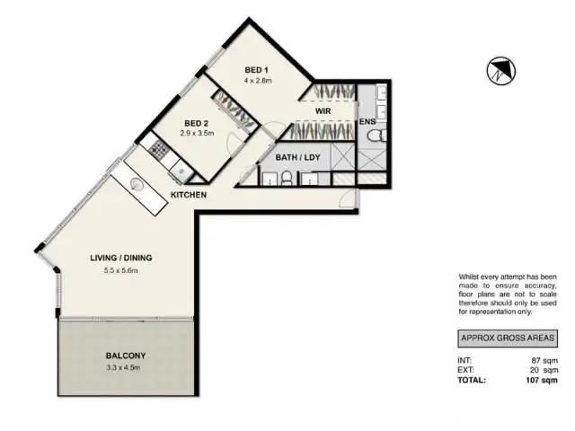 Floorplan of Homely apartment listing, 386/420 Queen Street, Brisbane City QLD 4000