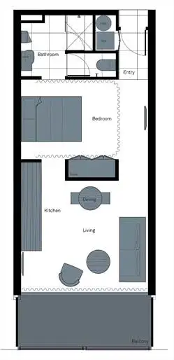Floorplan of Homely apartment listing, 1603/7 Yarra Street, South Yarra VIC 3141