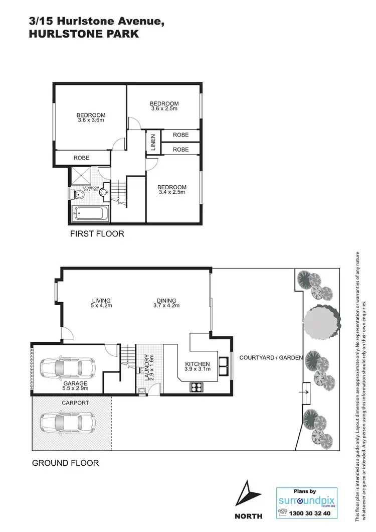 Floorplan of Homely apartment listing, 3/15 Hurlstone Avenue, Hurlstone Park NSW 2193