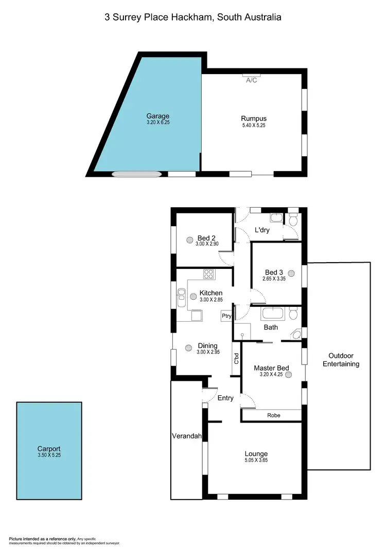 Floorplan of Homely house listing, 3 Surrey Place, Hackham SA 5163