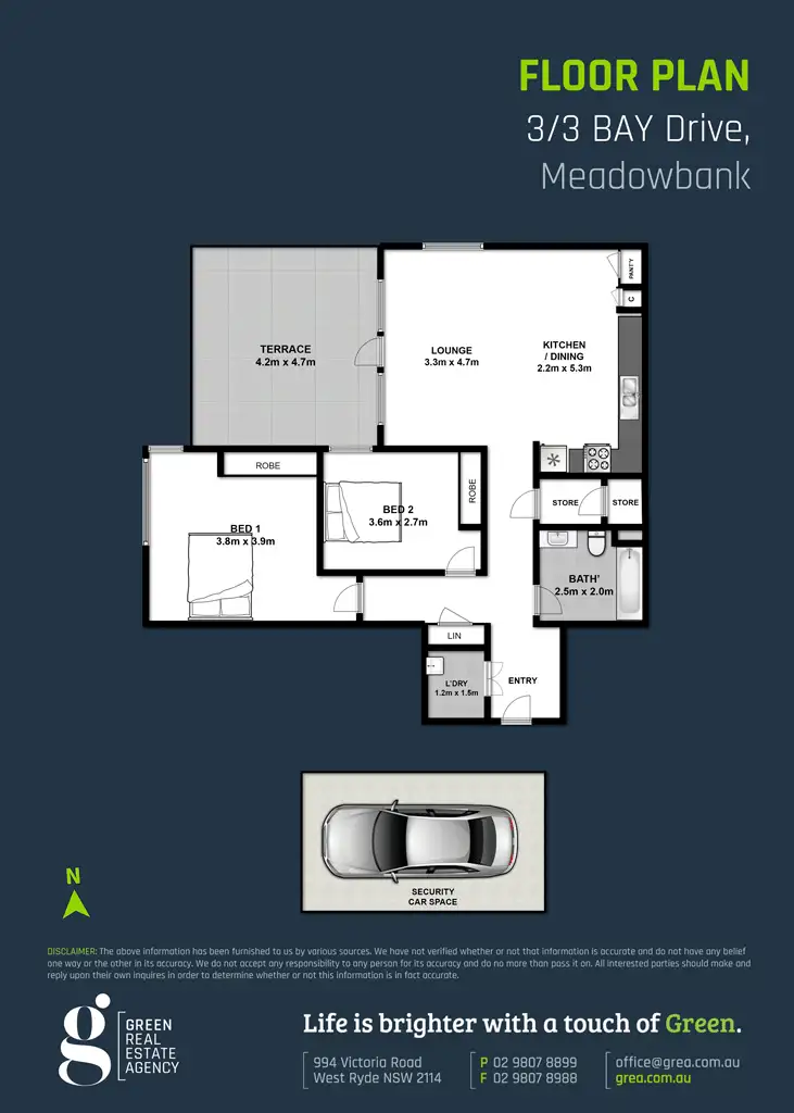 Floorplan of Homely apartment listing, 3/3 Bay Drive, Meadowbank NSW 2114