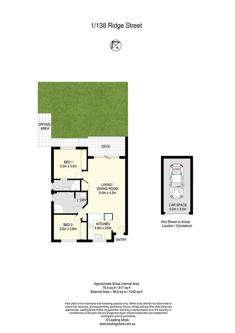 Floorplan of Homely unit listing, 1/138 Ridge Street, Northgate QLD 4013