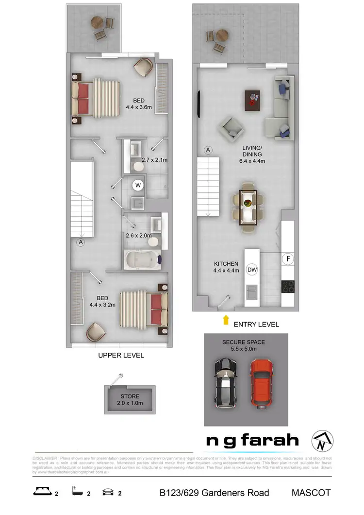 Floorplan of Homely apartment listing, B123/629 Gardeners Road, Mascot NSW 2020