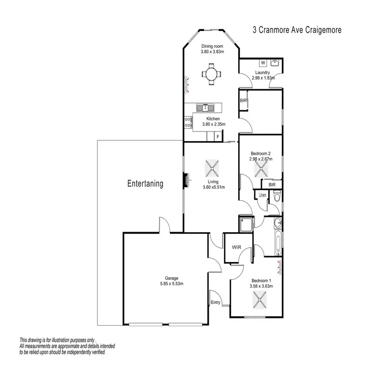 Floorplan of Homely house listing, 3 Cranmore Avenue, Craigmore SA 5114