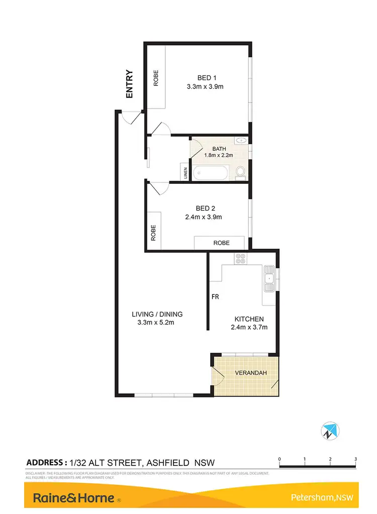 Floorplan of Homely apartment listing, 1/32 Alt Street, Ashfield NSW 2131