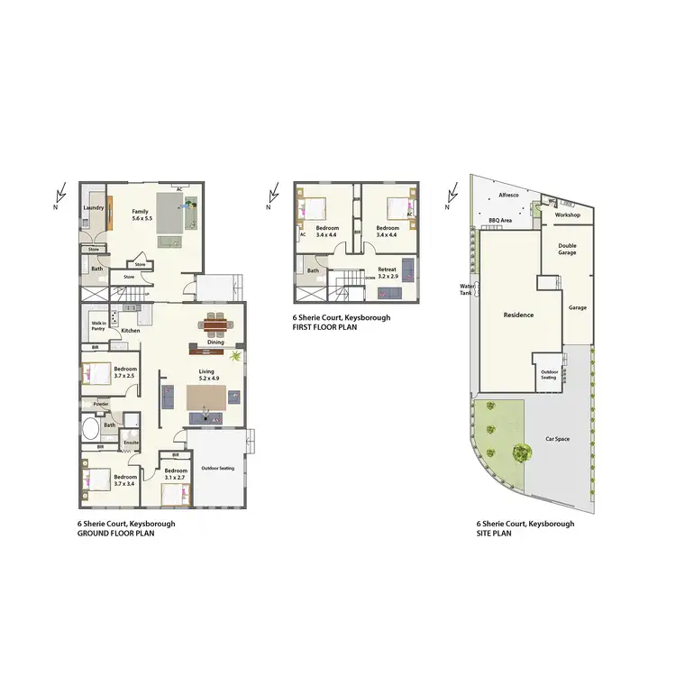 Floorplan of Homely house listing, 6 Sherie Court, Keysborough VIC 3173
