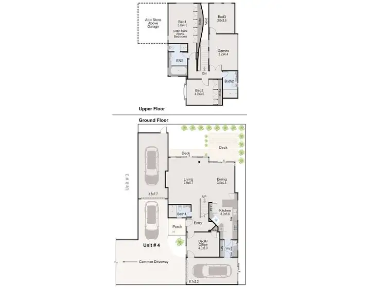 Floorplan of Homely townhouse listing, 4/64 Labouchere Rd, South Perth WA 6151