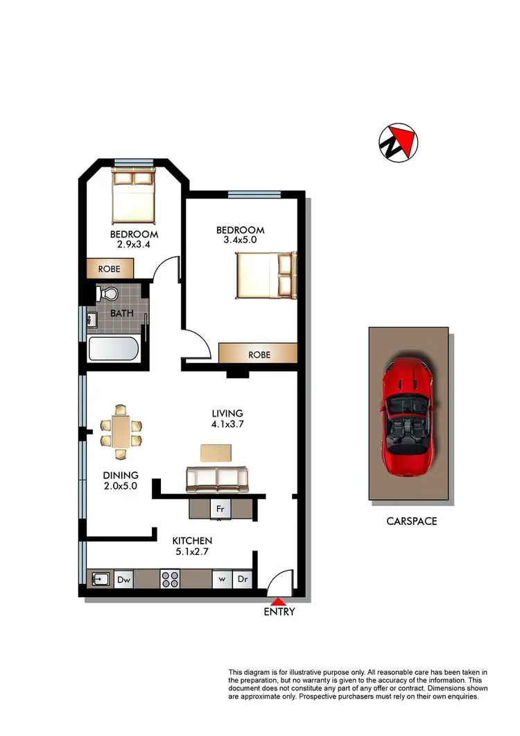 Floorplan of Homely apartment listing, 7/22 Ocean Avenue, Double Bay NSW 2028