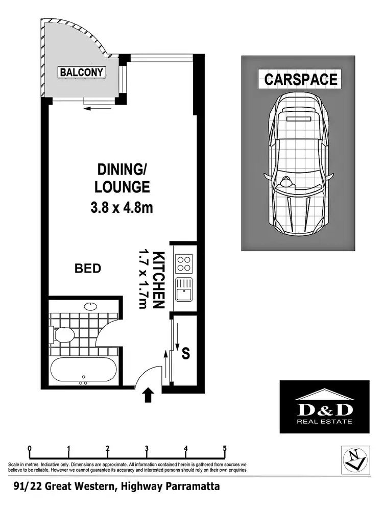 Floorplan of Homely unit listing, 91 / 22 Great Western Highway, Parramatta NSW 2150