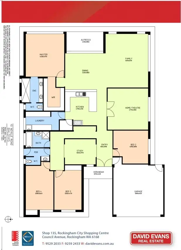 Floorplan of Homely house listing, 10 Neville Road, Baldivis WA 6171