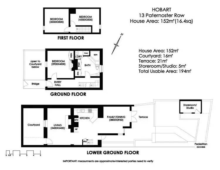 Floorplan of Homely house listing, 13 Paternoster Row, Hobart TAS 7000