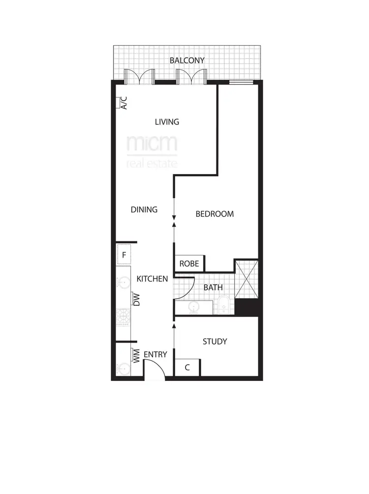Floorplan of Homely apartment listing, 406/547 Flinders Lane, Melbourne VIC 3000