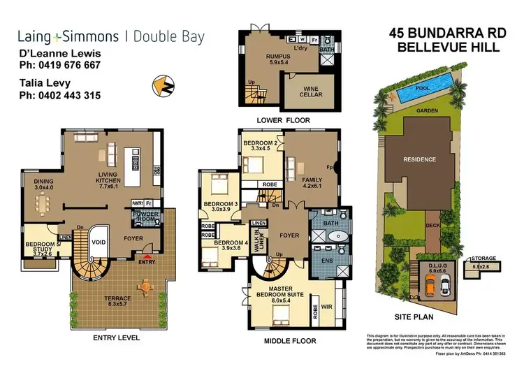 Floorplan of Homely house listing, 45 Bundarra Road, Bellevue Hill NSW 2023
