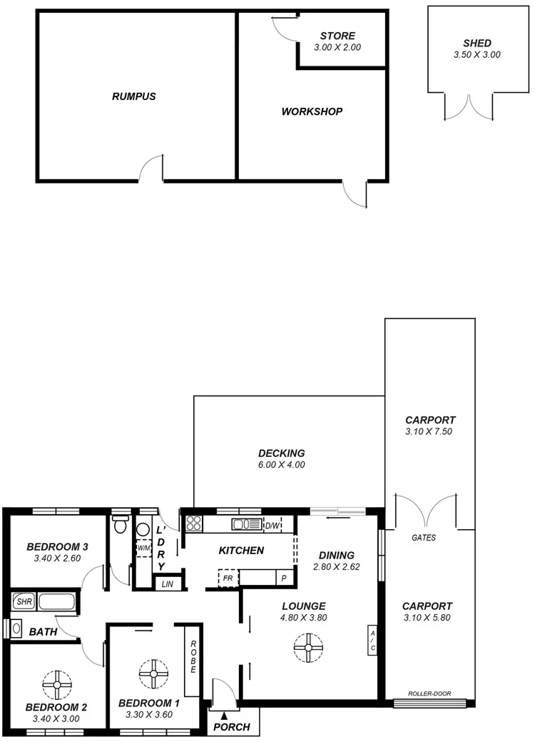 Floorplan of Homely house listing, 6 RIALTO STREET, Morphett Vale SA 5162