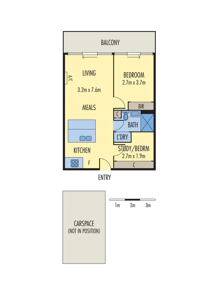 Floorplan of Homely apartment listing, 307/87-89 Roden Street, West Melbourne VIC 3003