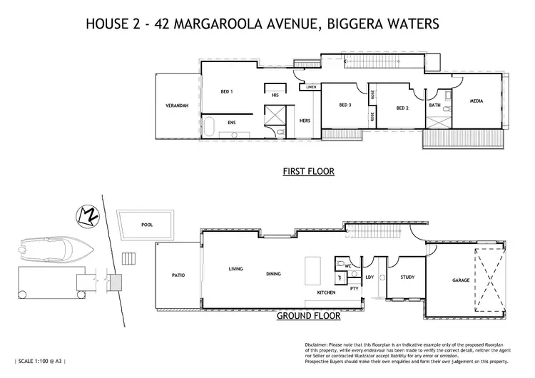 Floorplan of Homely house listing, House 2/42 Margaroola Avenue, Biggera Waters QLD 4216