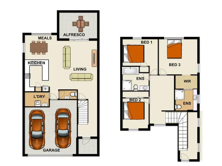 Floorplan of Homely townhouse listing, 6 / 37-39 Solar Street, Beenleigh QLD 4207