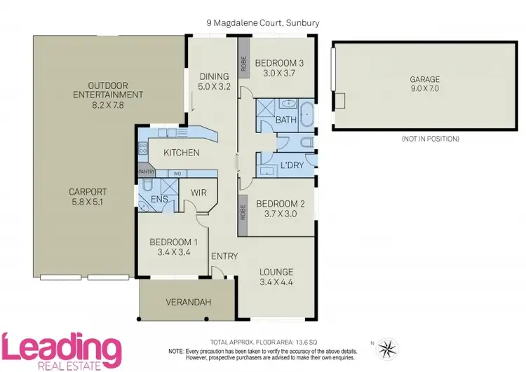 Floorplan of Homely house listing, 9 Magdalene Court, Sunbury VIC 3429
