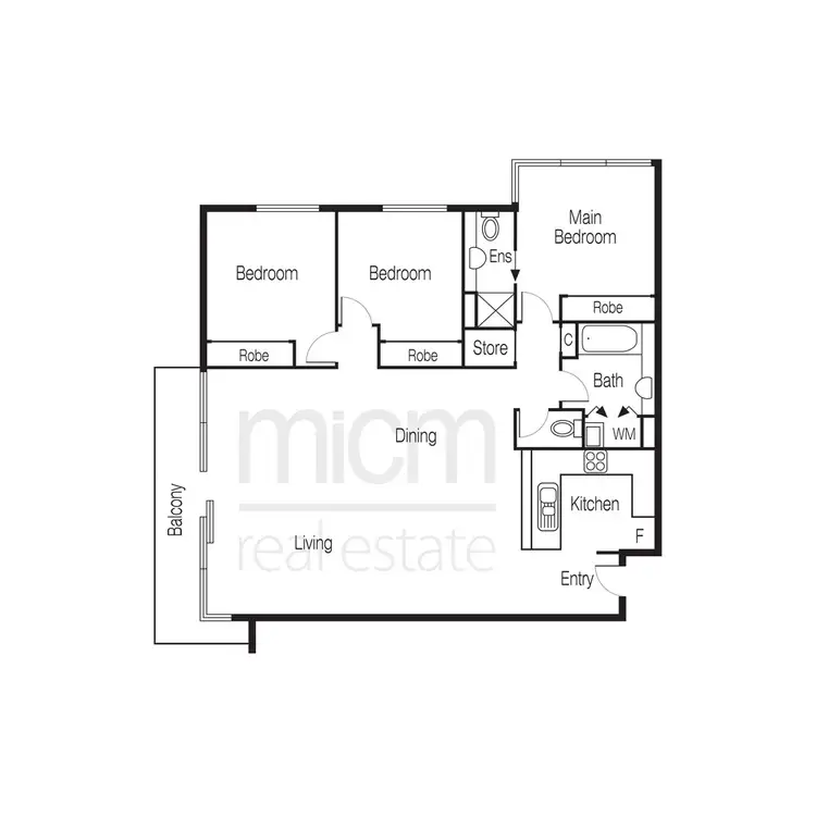 Floorplan of Homely apartment listing, 107/283 Spring Street, Melbourne VIC 3000