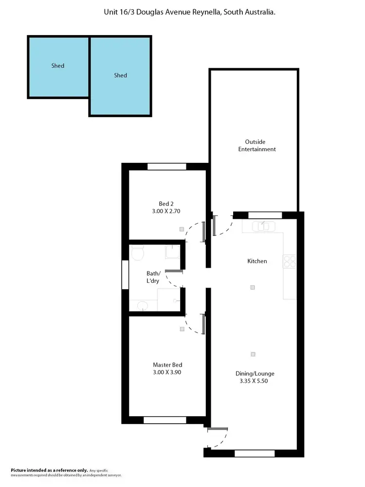 Floorplan of Homely unit listing, 16-3 Douglas Avenue, Reynella SA 5161